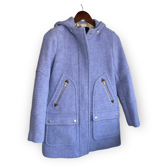 J Crew Wool Chateau Parka 0P Purple Lilac - Picture 5 of 13